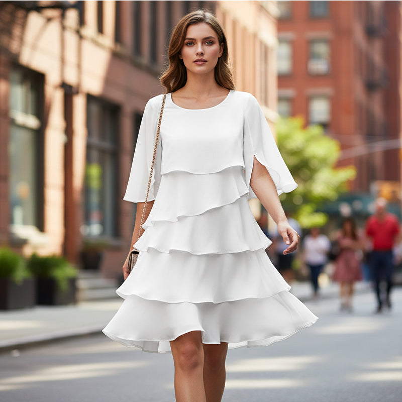 Casual Edge Layered Ruffle Dress