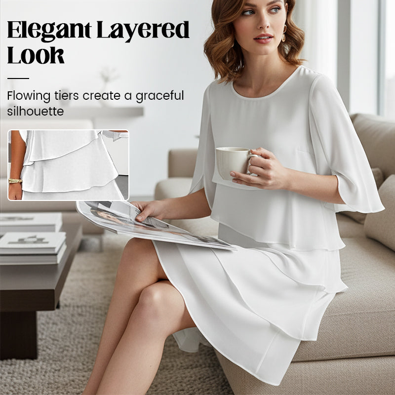 Casual Edge Layered Ruffle Dress